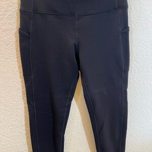 Athleta Polartec Black High-Waisted Leggings